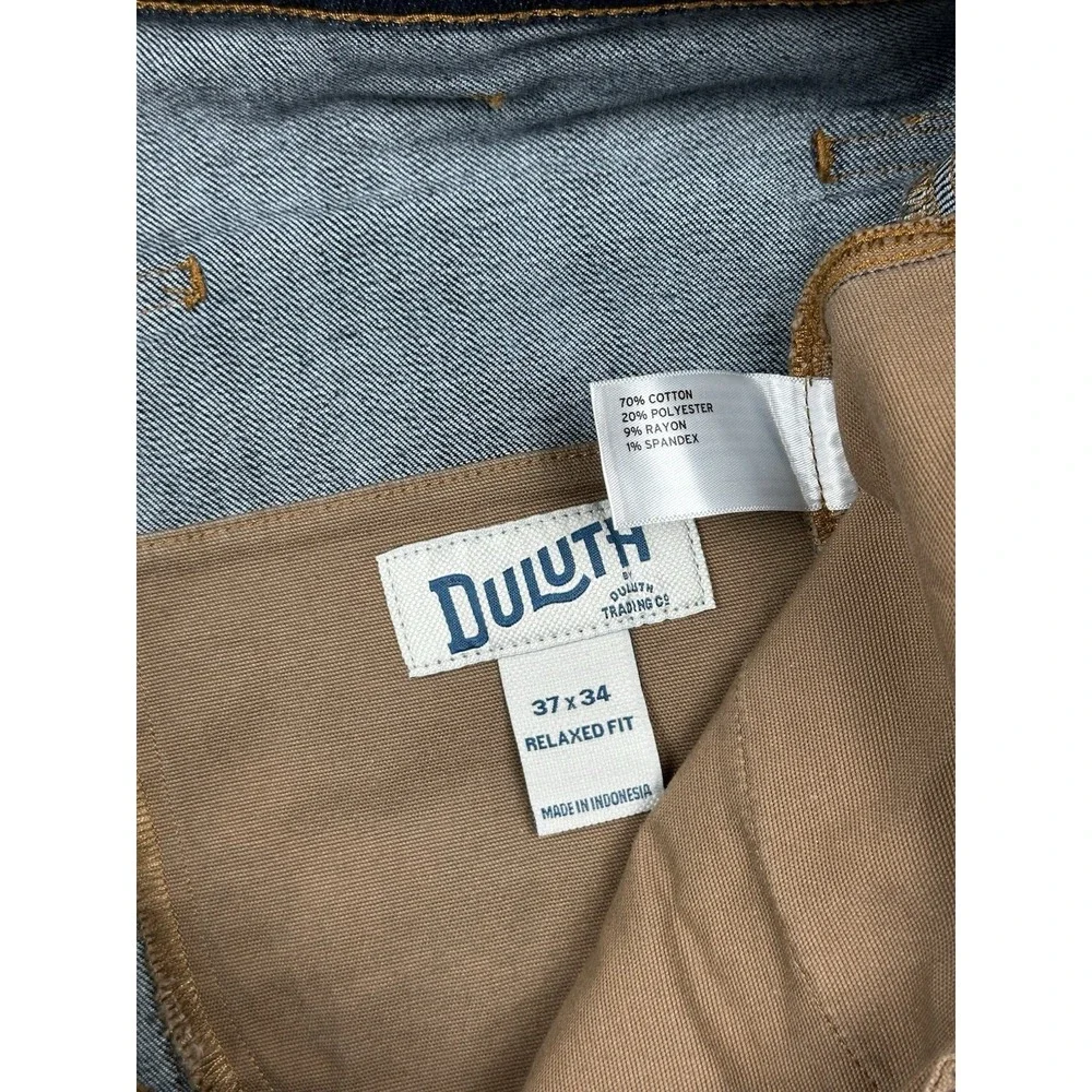 Duluth Trading Jeans Mens 37x34 Blue Ballroom Double Flex Straight Leg Denim